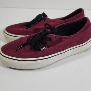 Vans Authentic Port Royale Burgundy Low Top Shoes Men's 5.5 Women's 7.0